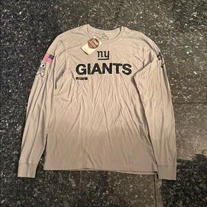 Nike Gray NY Giants Long Sleeve Tee